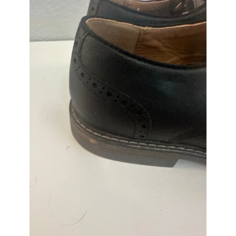 Madden Men's Black Brogue Perforated Lace Up Derby Dress Shoes Size 9.5‎
